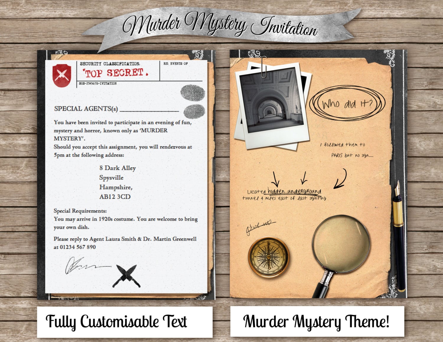 Murder Mystery Dinner Invitation