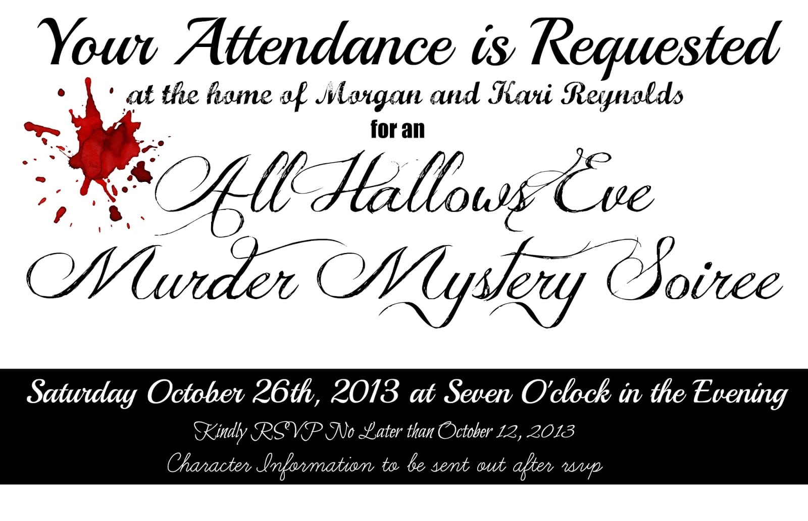 Murder Mystery Party Invitations