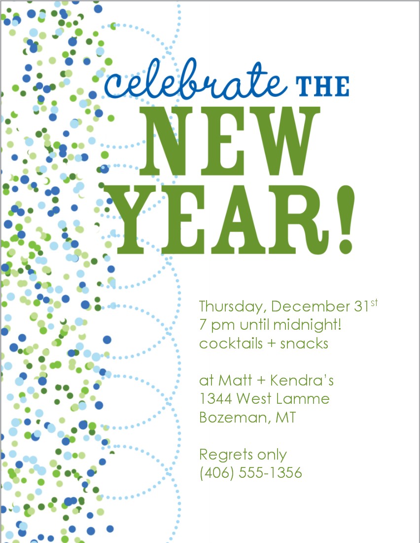 New Years Invitation Templates Free