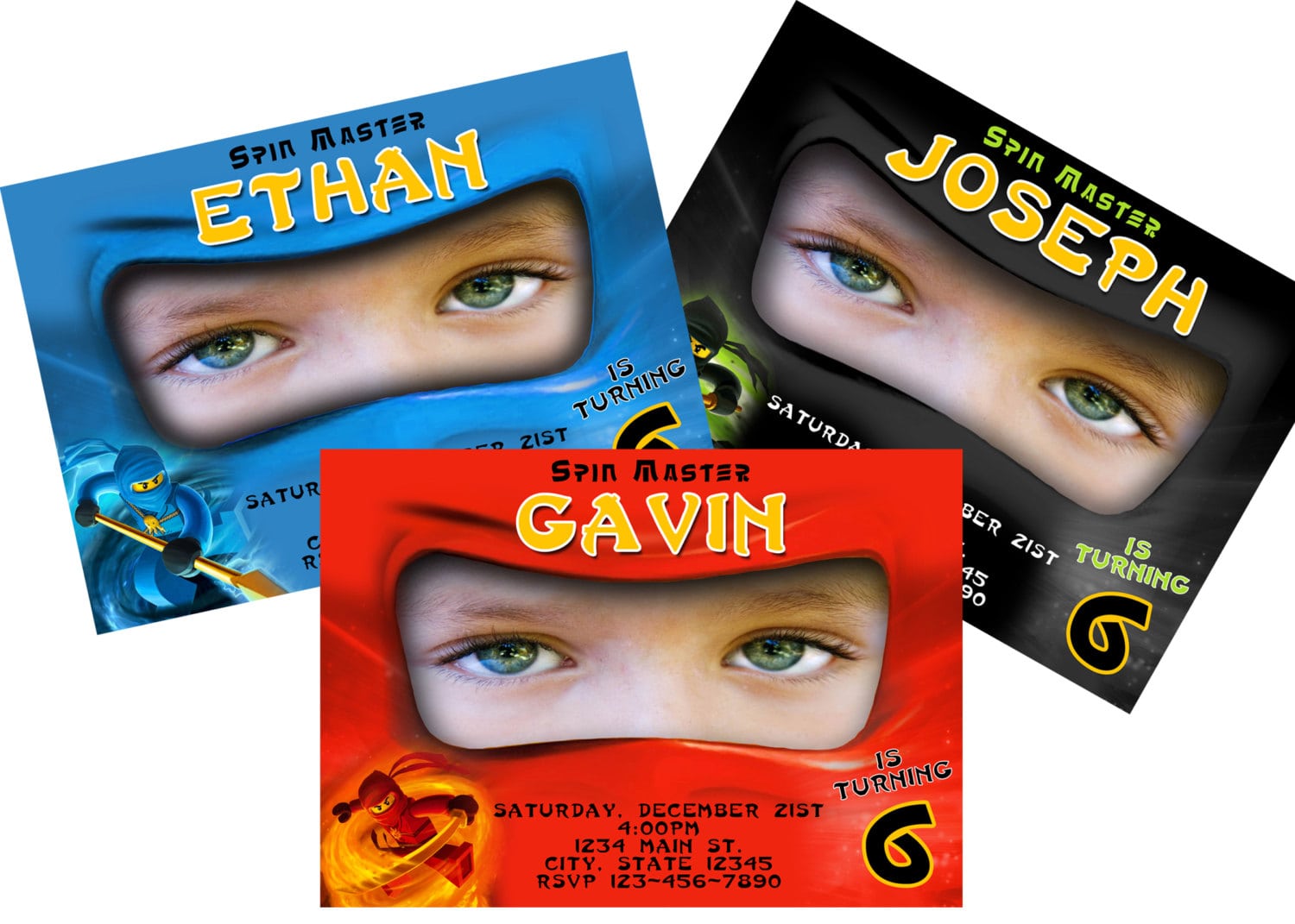 Ninja Invitations, Ninja Birthday, Ninja Party Printables