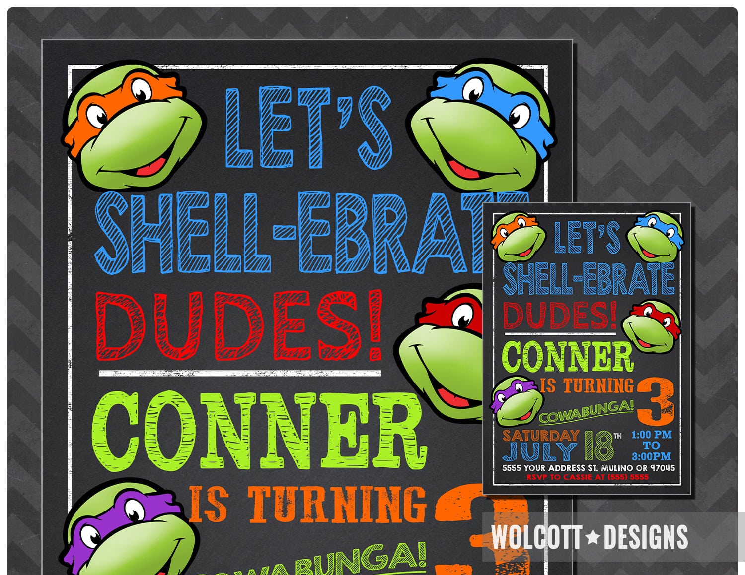 Ninja Turtle Invite