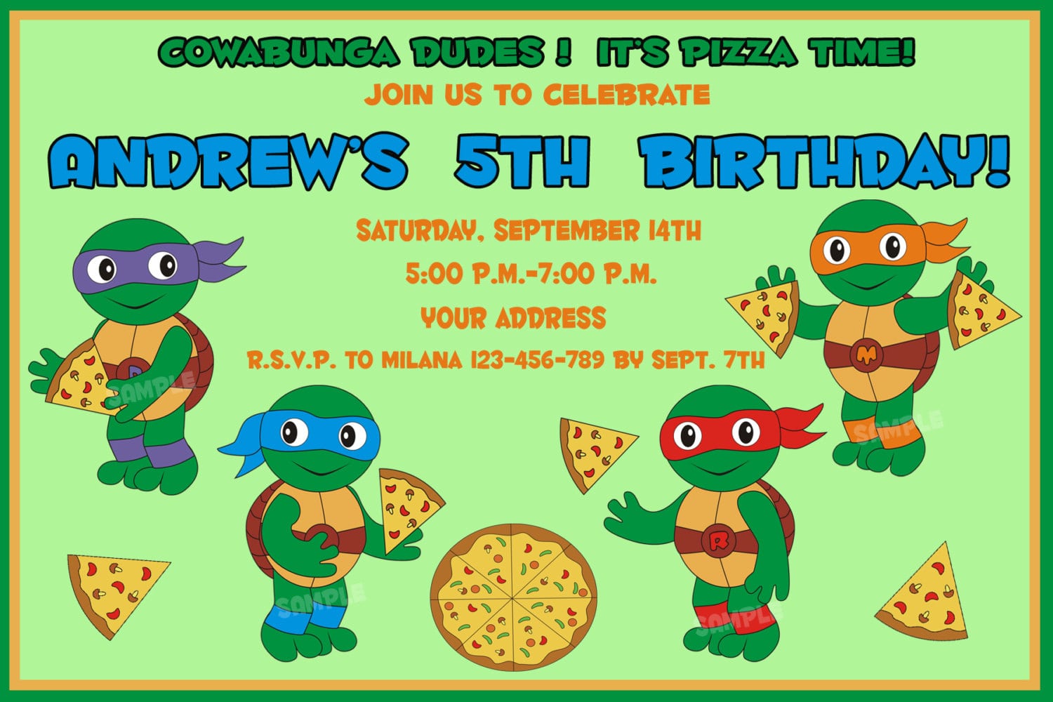 Ninja Turtle Invite