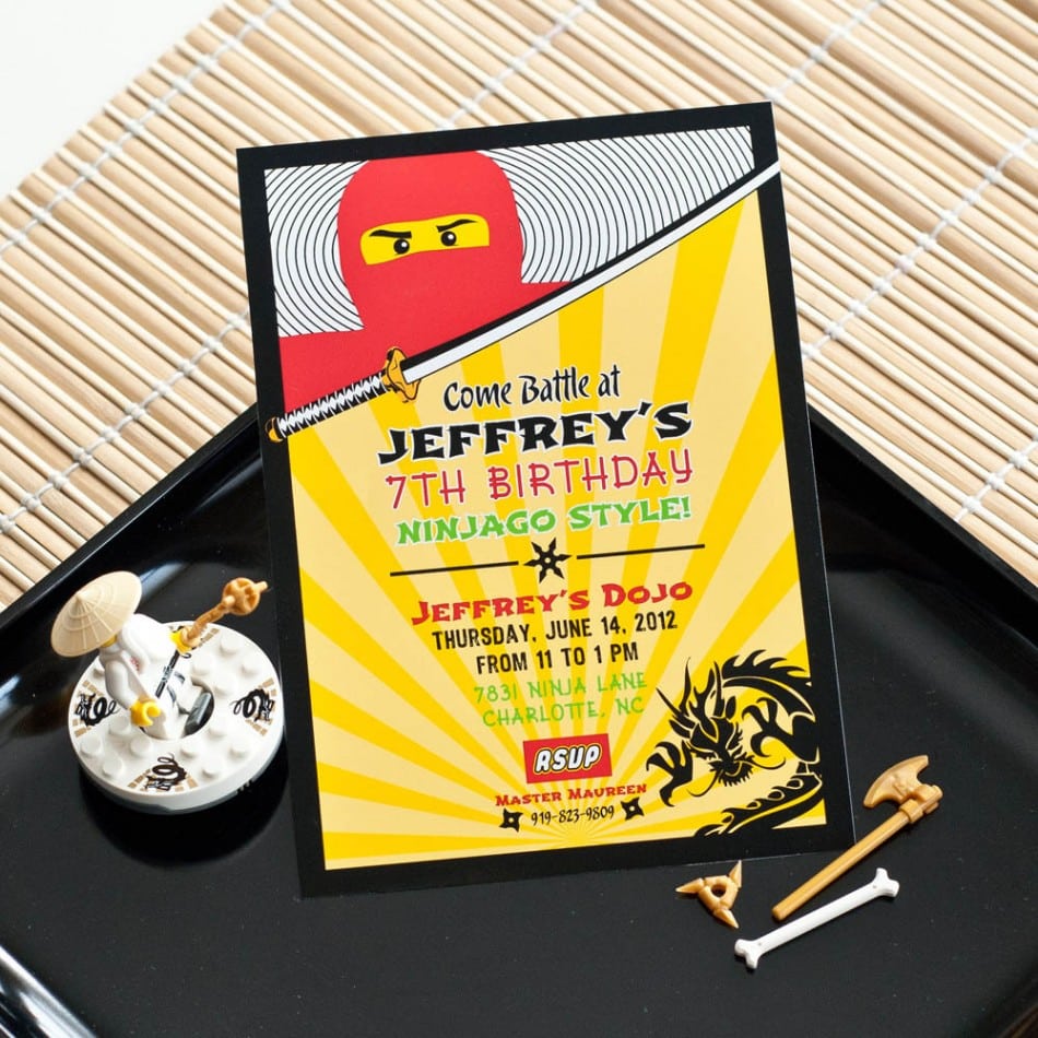Ninjago Birthday Party Invitations