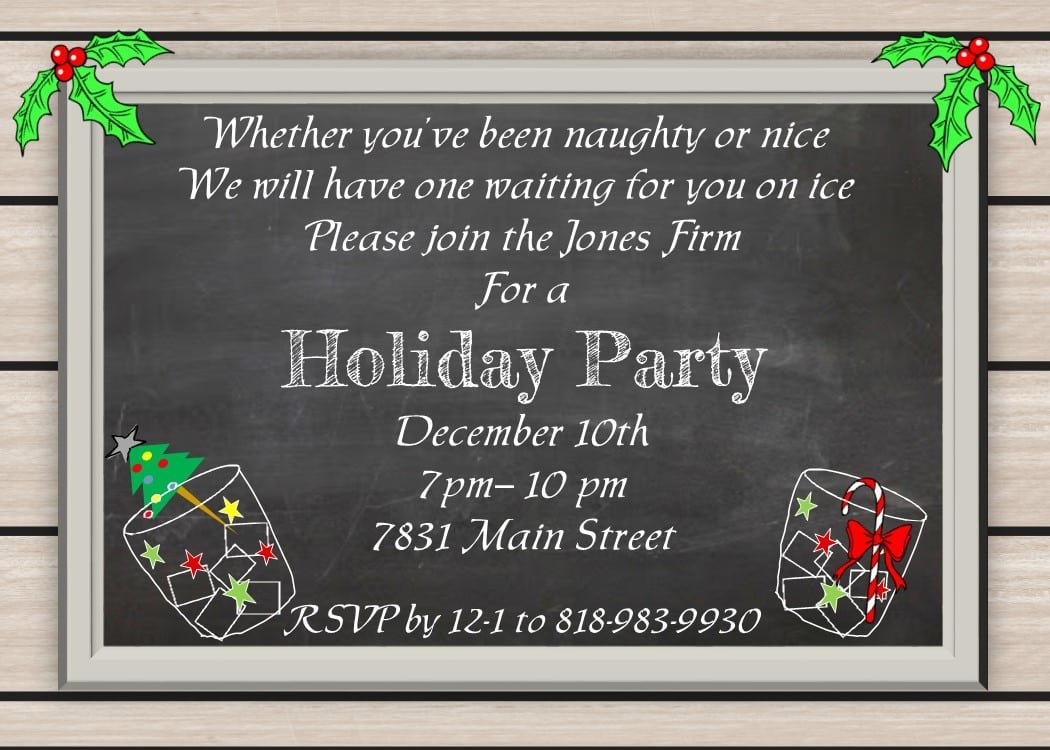 Office Holiday And Christmas Party Invitations 201