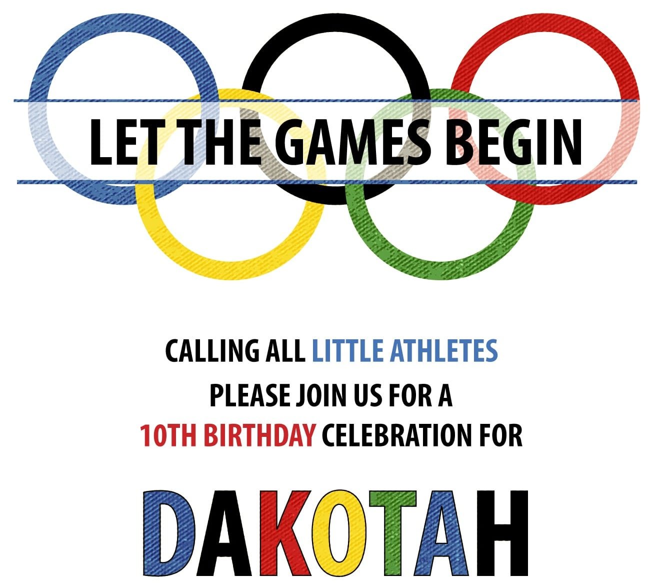 Olympic Party Invitations Free