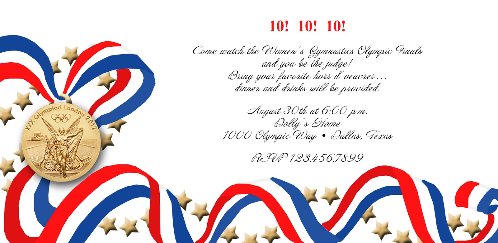 Olympics Party Invitation