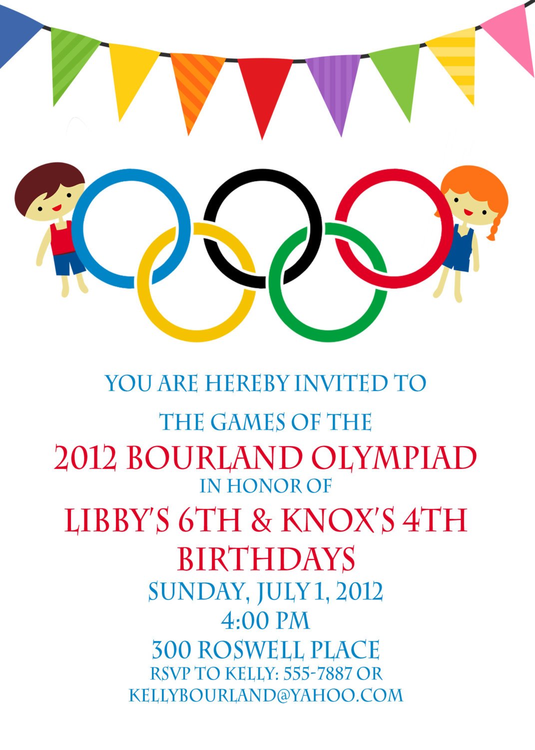 Olympics Party Invitation