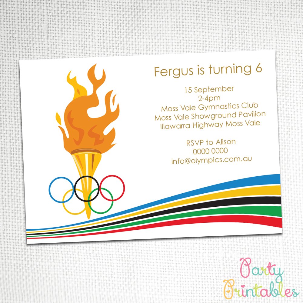 Olympics Party Invitation