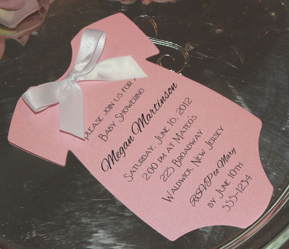 Onesie Baby Shower Invitations