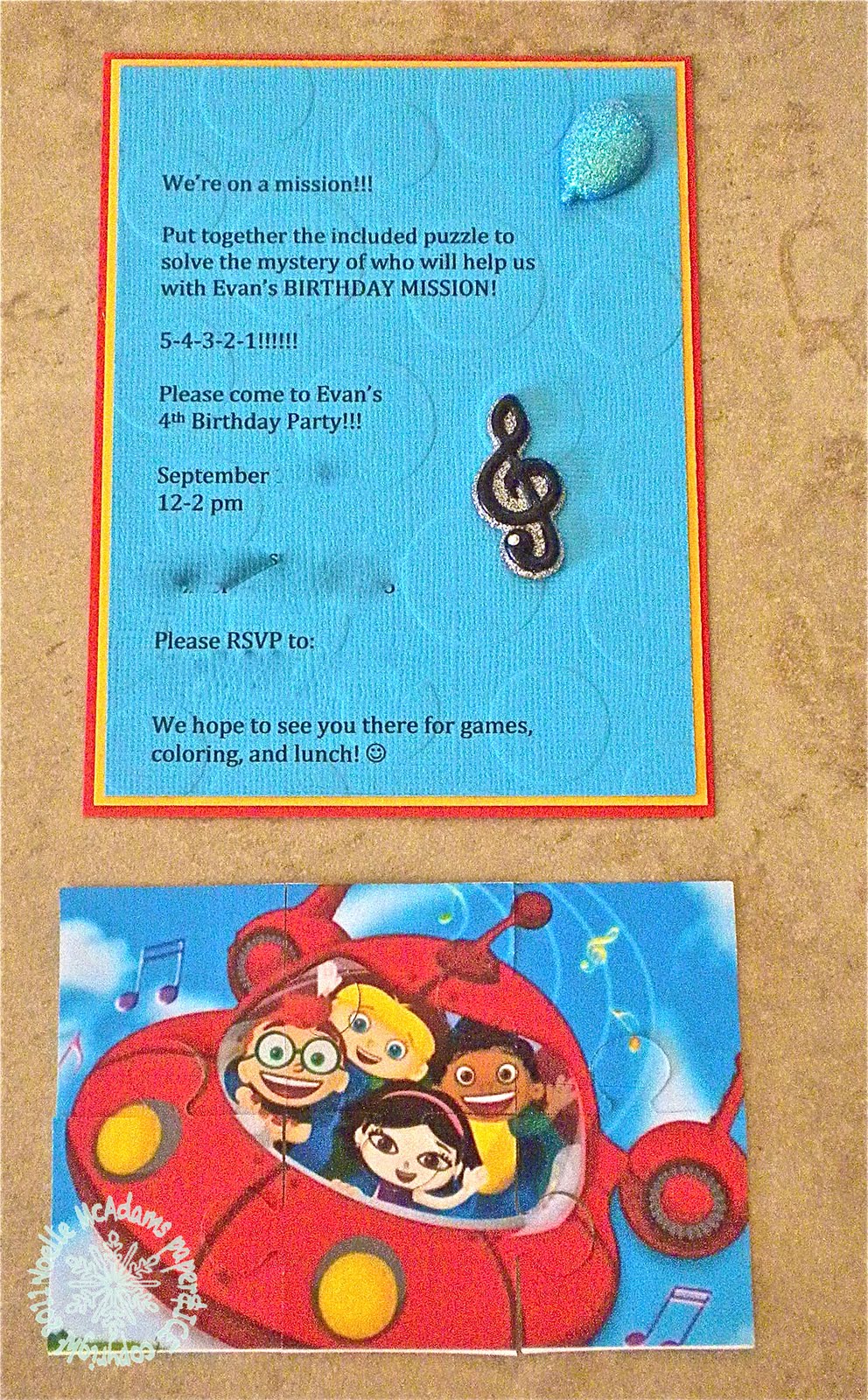 Paper & Ice  Little Einsteins Birthday Party Invitations