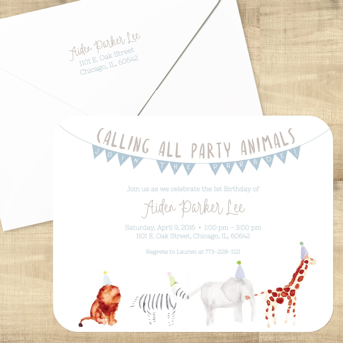 Party Animals Birthday Invitation
