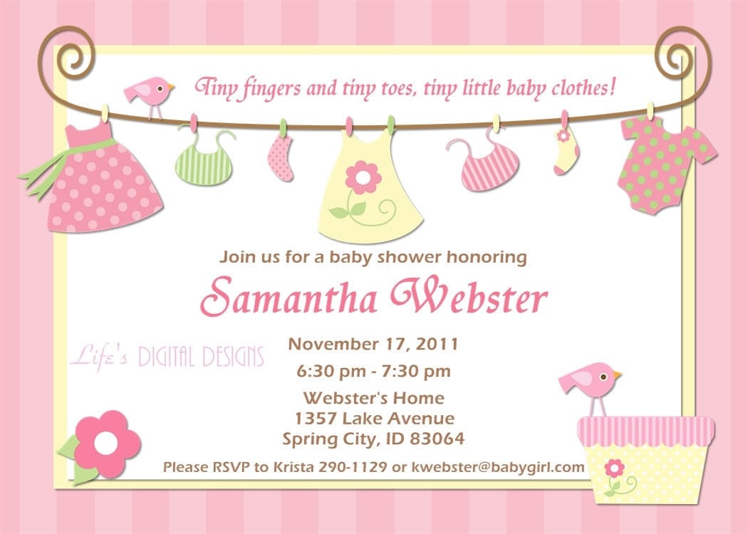 Party City Invitations For Baby Shower