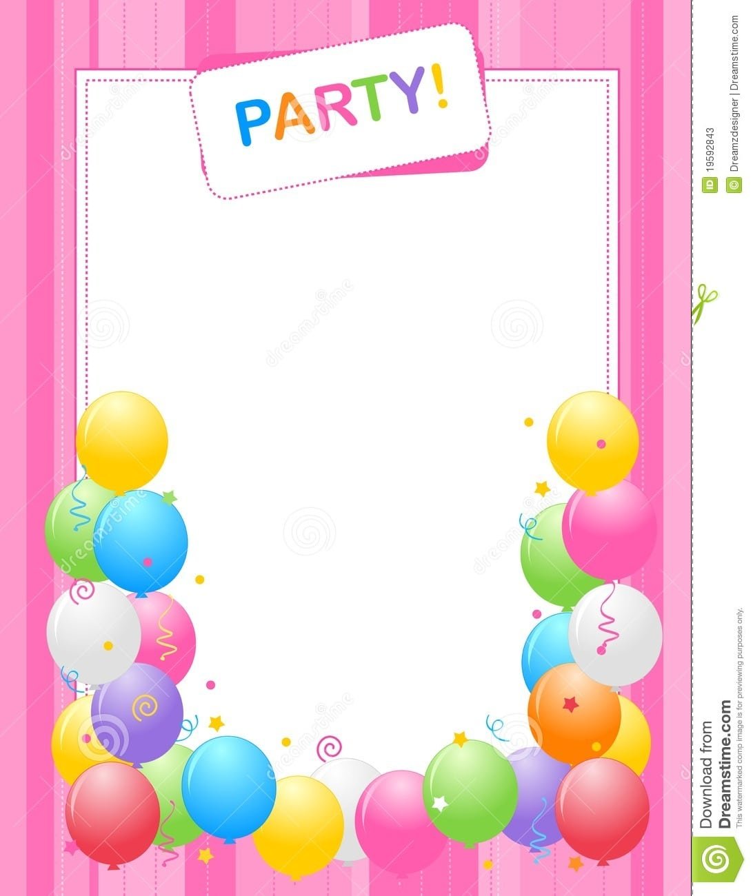 Party Invitation Background Stock Photos