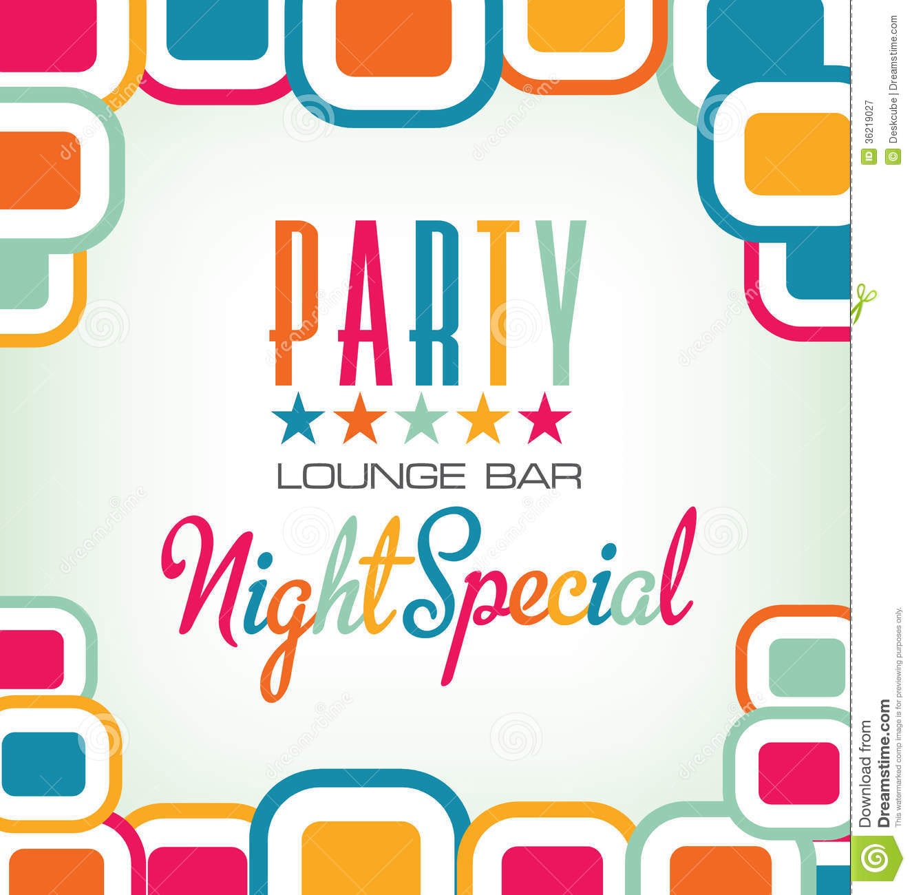 Party Modern Invitation Card Royalty Free Stock Photography