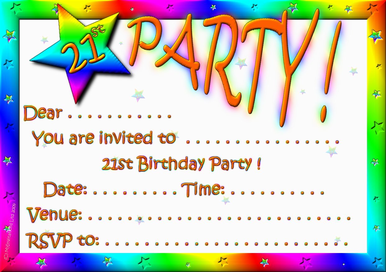 Perfect Girl Birthday Party Invitation Card Example For Kids.