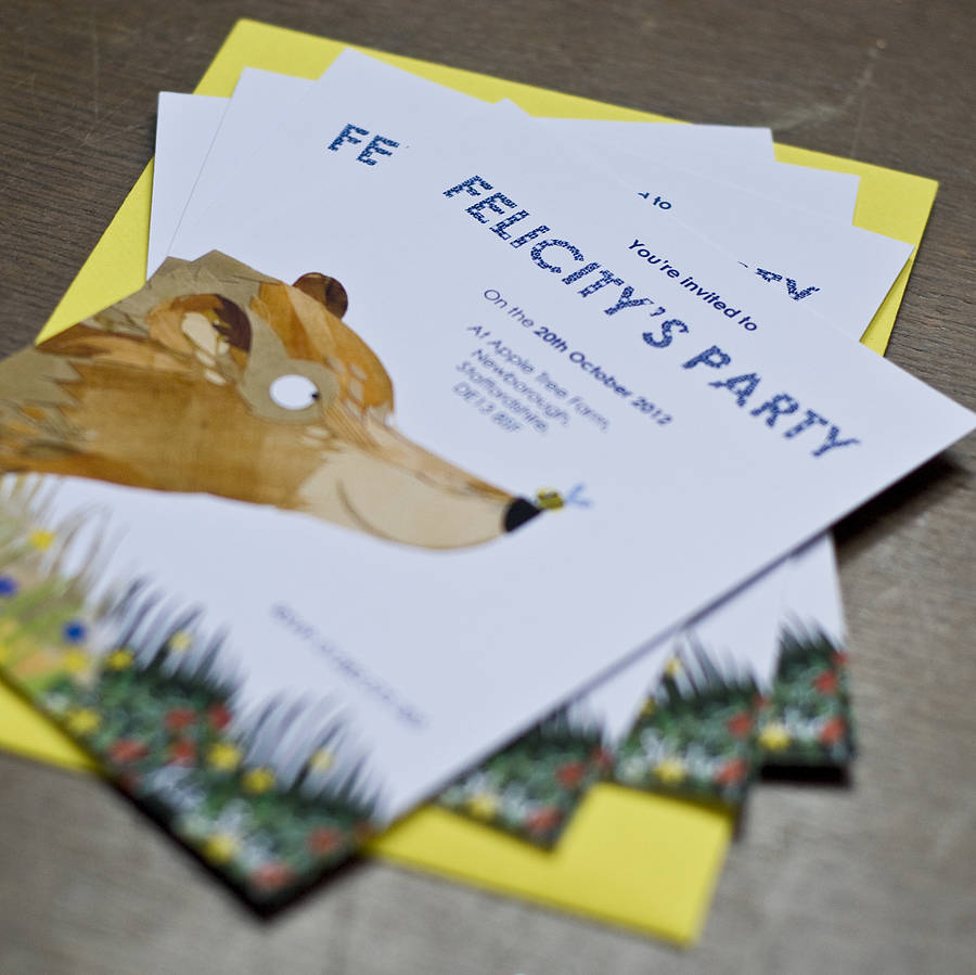 Personalised Children's Bear Party Invitations By Kate Slater