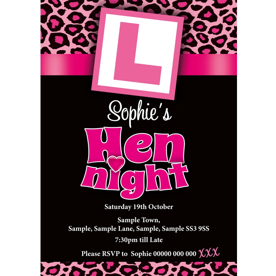 Personalised Hen Night Party Invitations By Buzz Invites