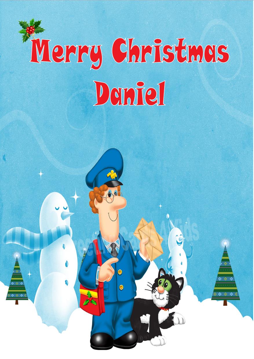 Personalised Postman Pat Christmas Card