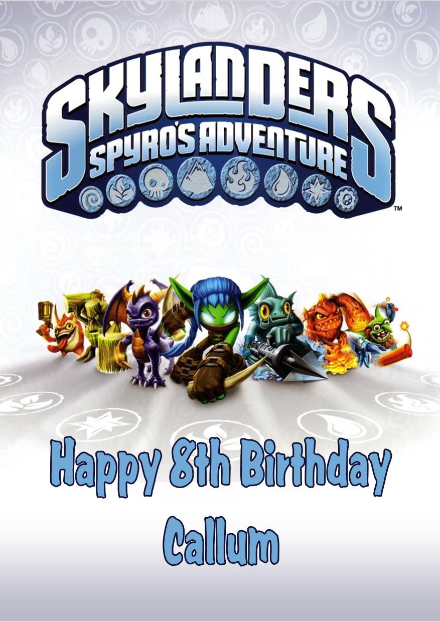 Personalised Skylanders Birthday Card