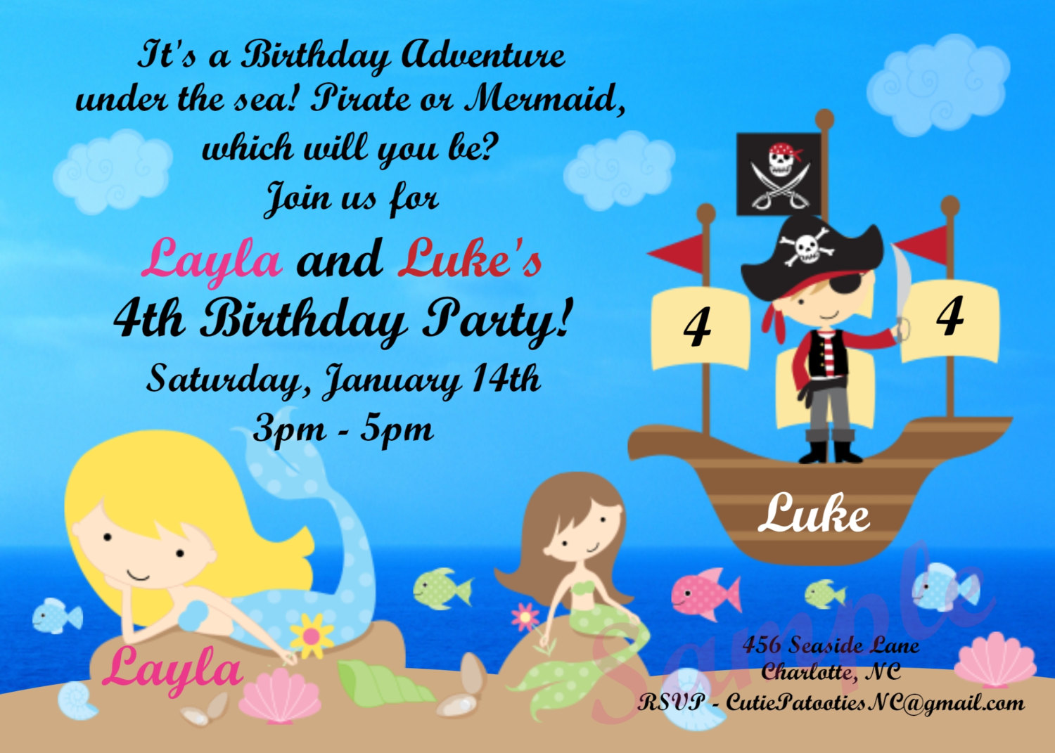 Pirate Party Invitations