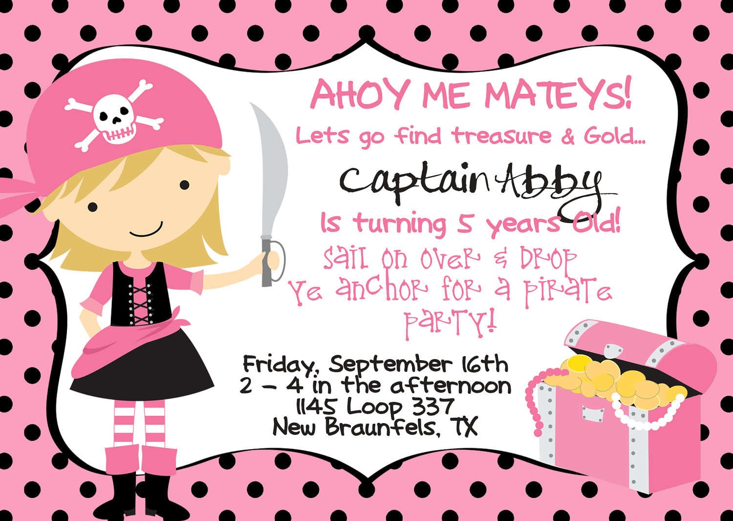 Pirate Party Invitations Templates Free