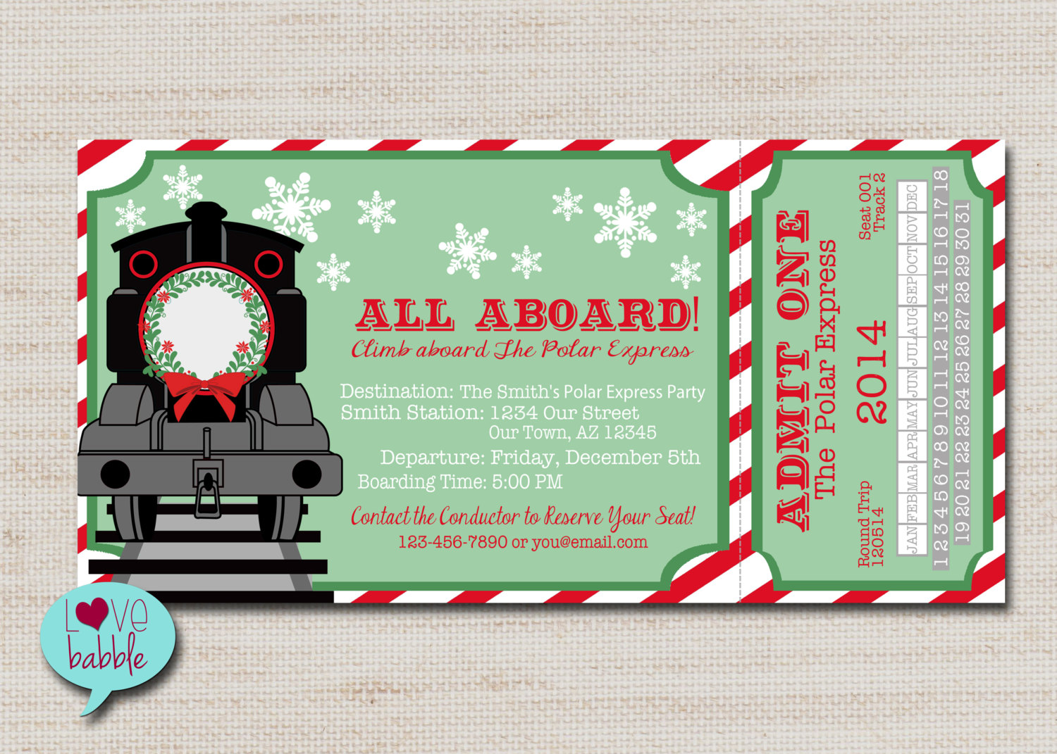 Polar Express Invite
