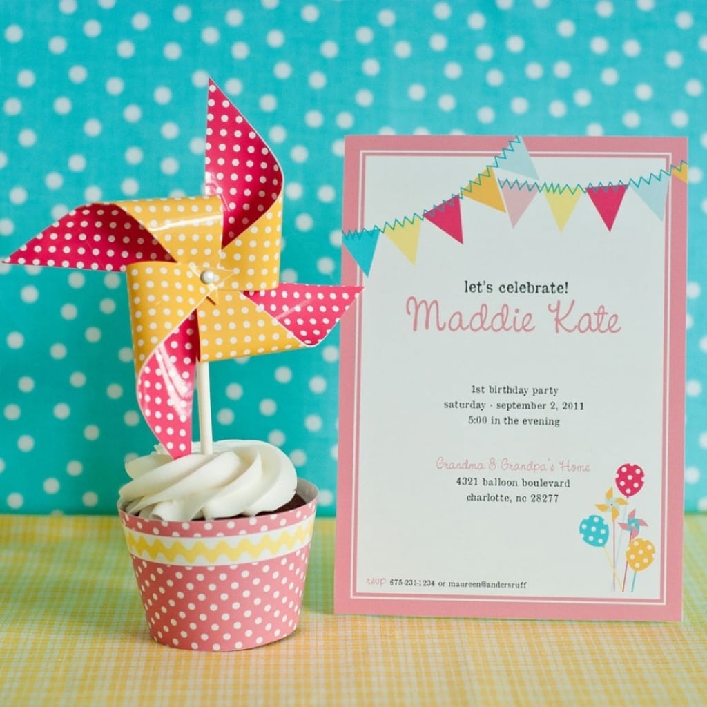 Polka Dot Party Invitations Lollipop Polka Dot Sweet Shoppe