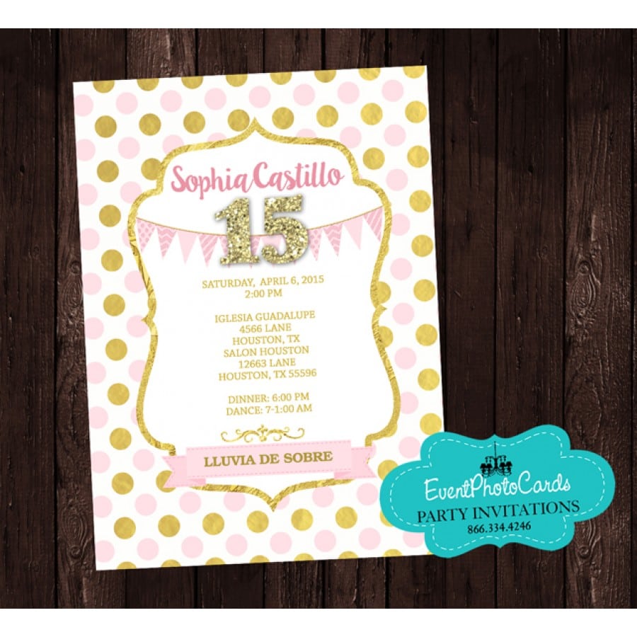 Polka Princess Birthday Party Invitations