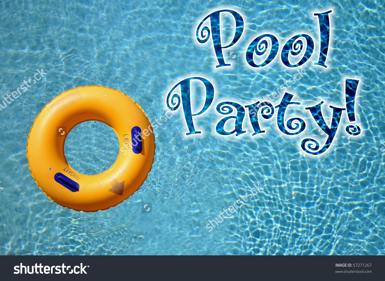 Pool Party Invitation Concept Stock Photo 57271267