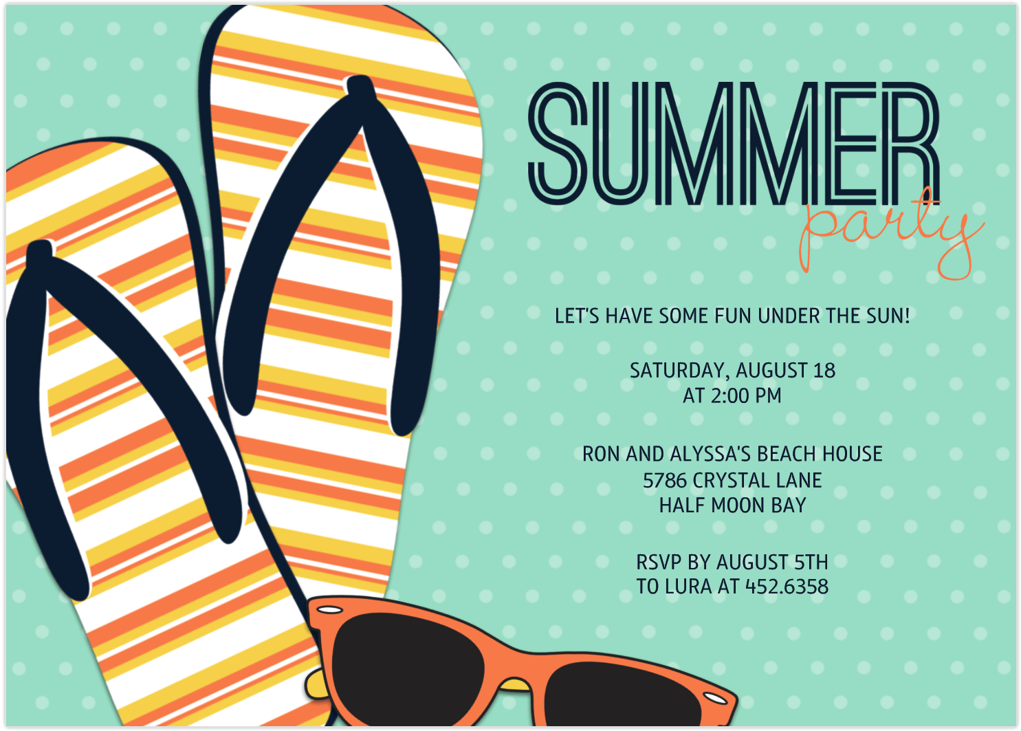 Pool Party Invitation Ideas