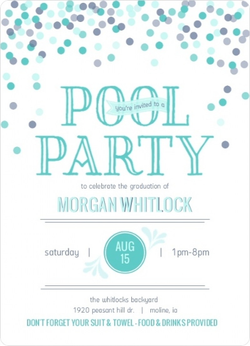 Pool Party Invitation Wording Samples