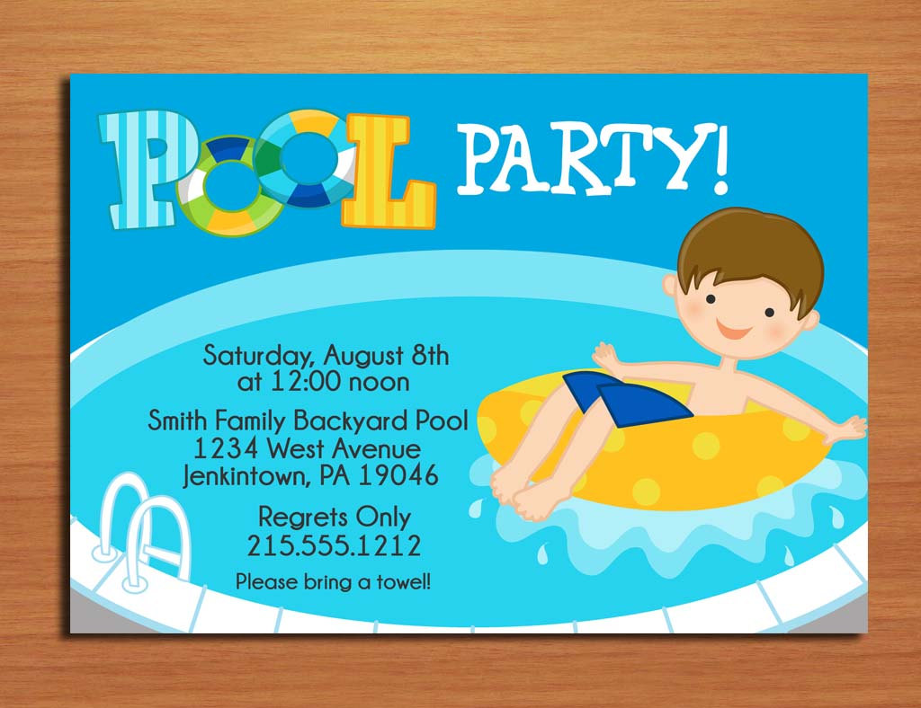 Pool Party Invitations Templates