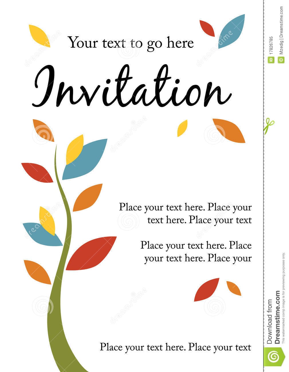 Pretty Party Invitation Royalty Free Stock Photo