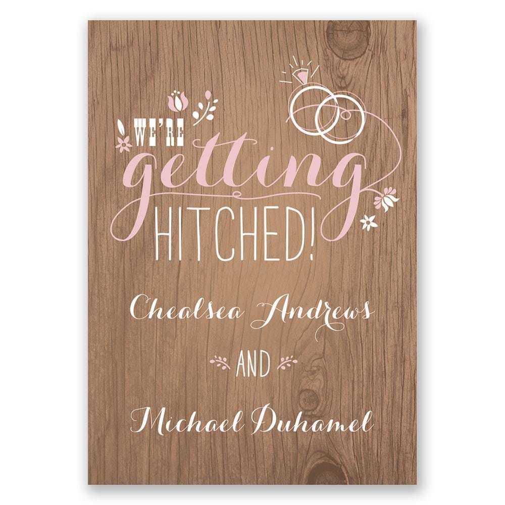 Pretty Rustic Engagement Party Invitation