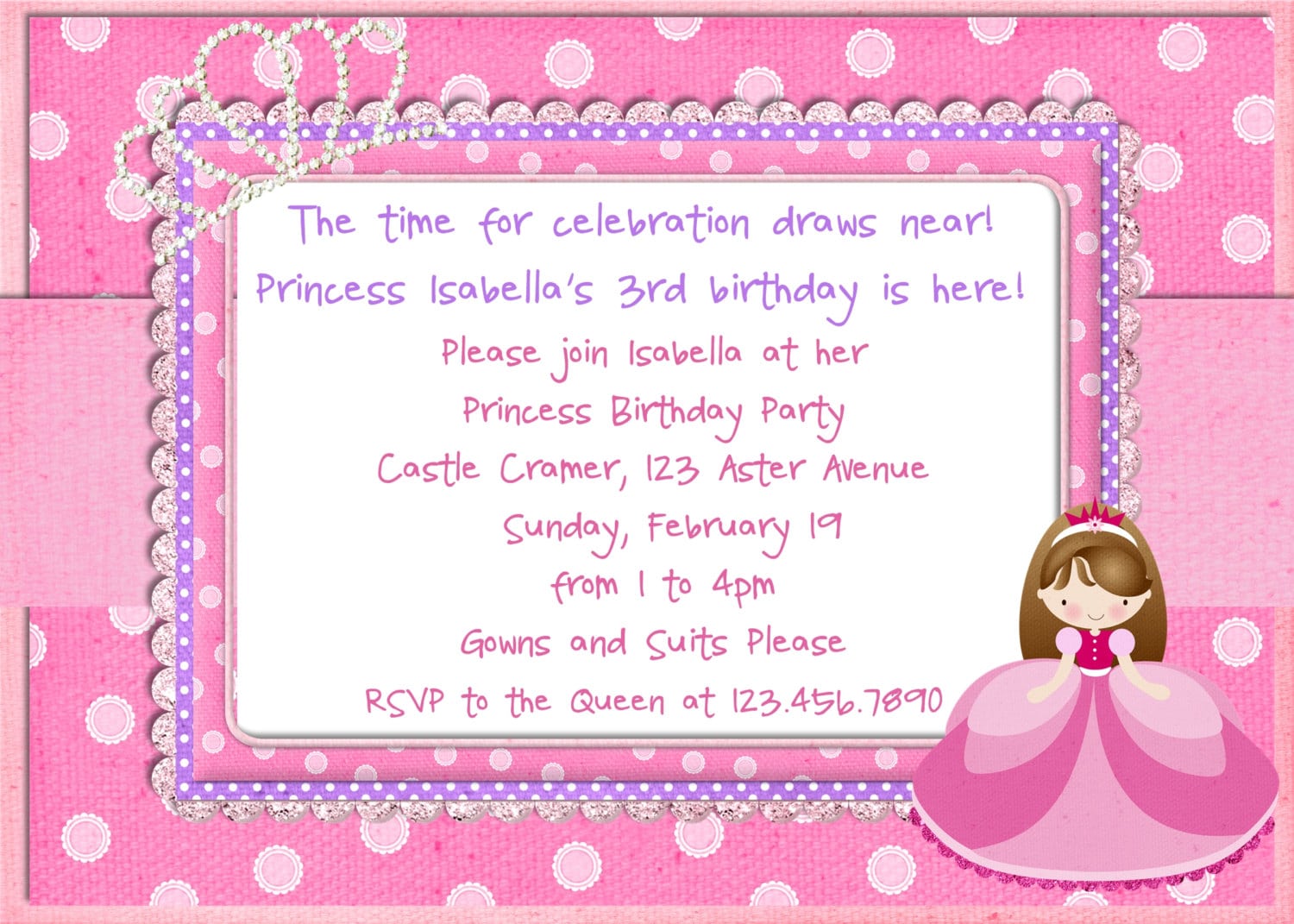 Princess Birthday Party Invitations Ideas