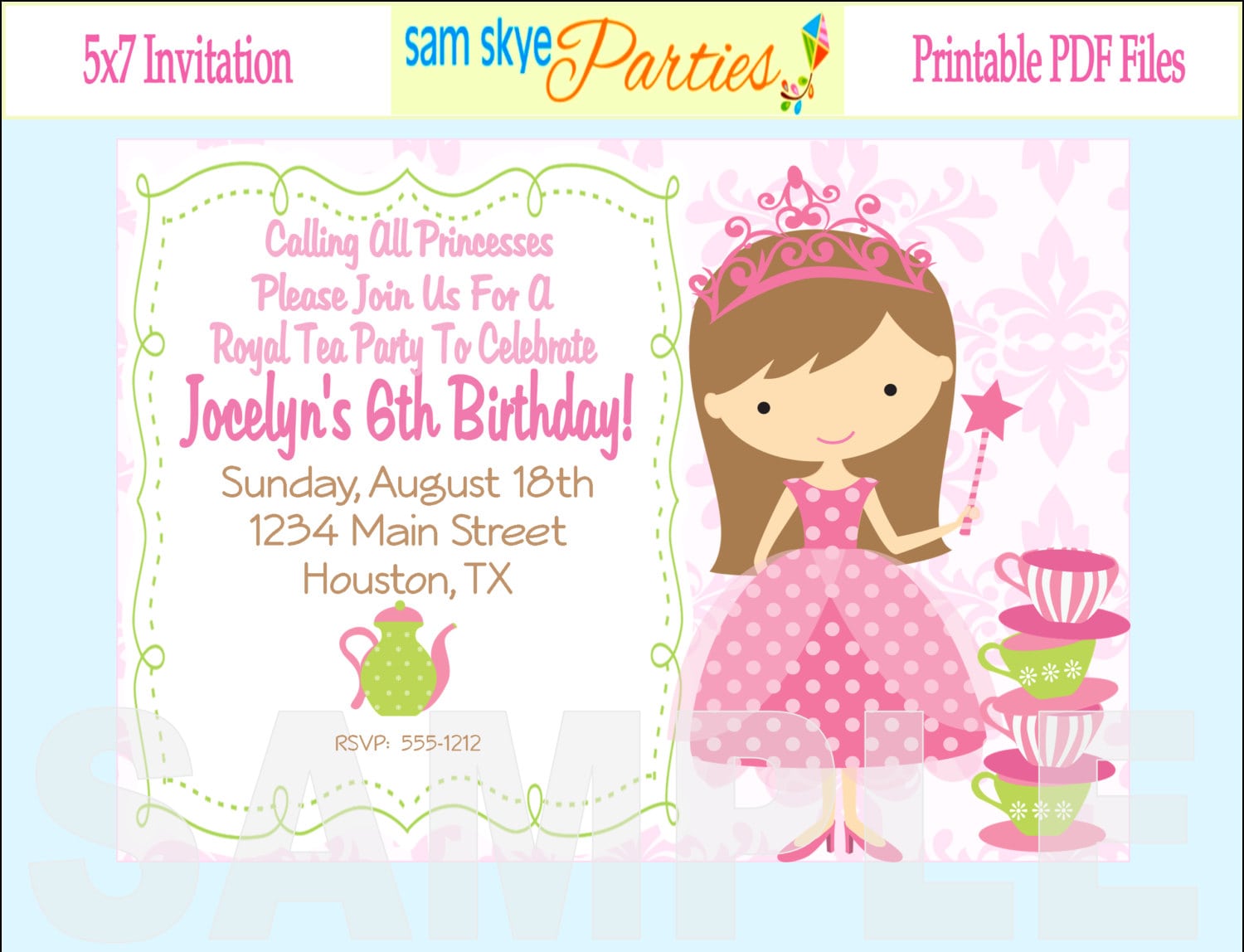 Princess Tea Party Invitation