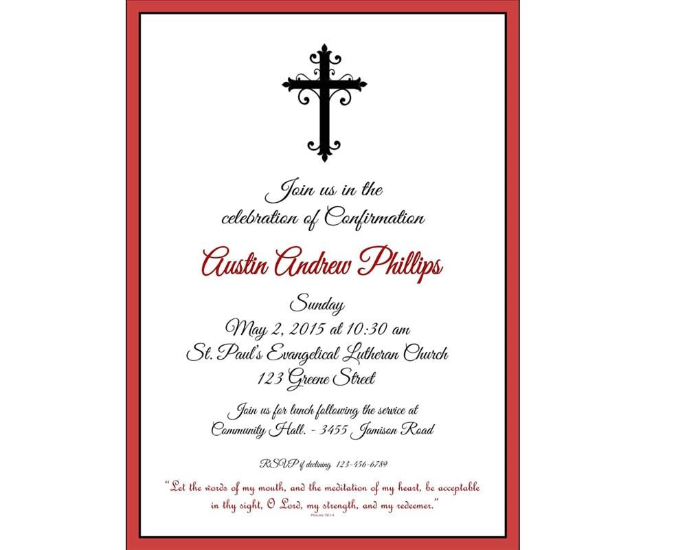 Printable Confirmation Invitation By Swell Printing