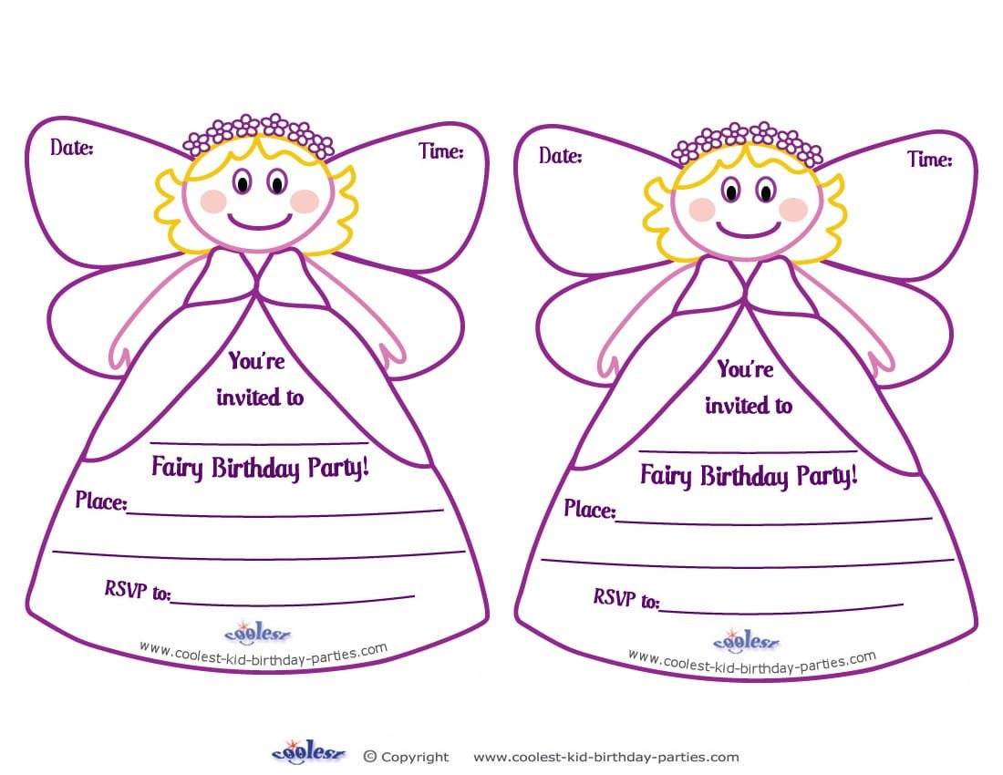 Printable Fairy Invitations