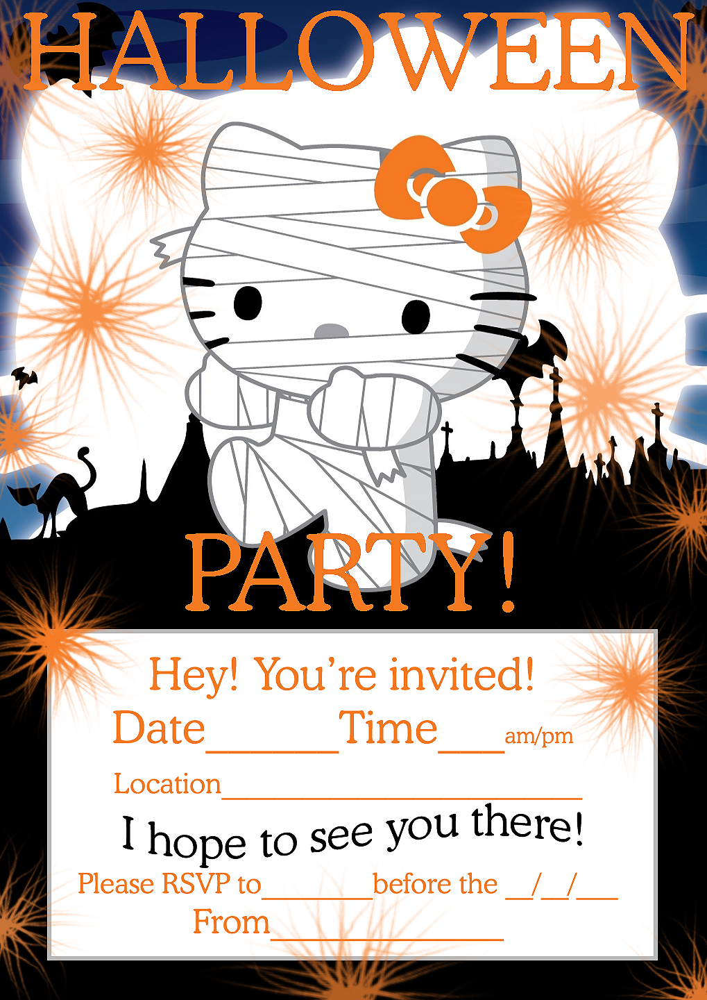 Printable Halloween Party Invites
