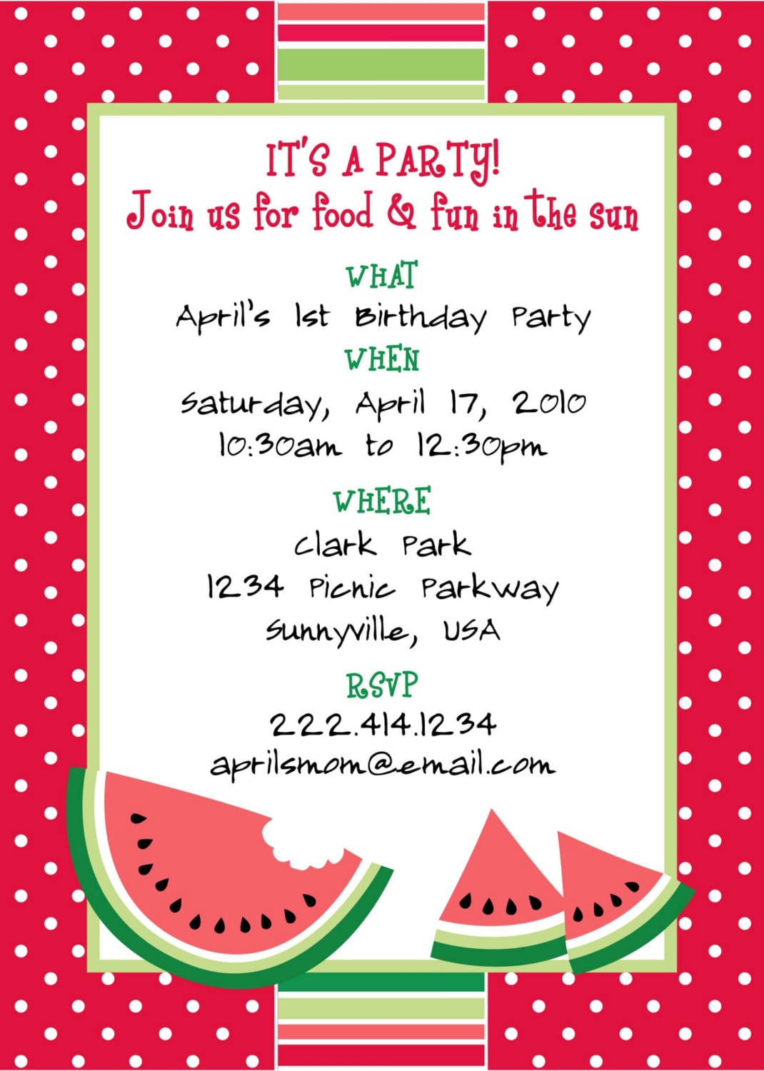 Printable Watermelon