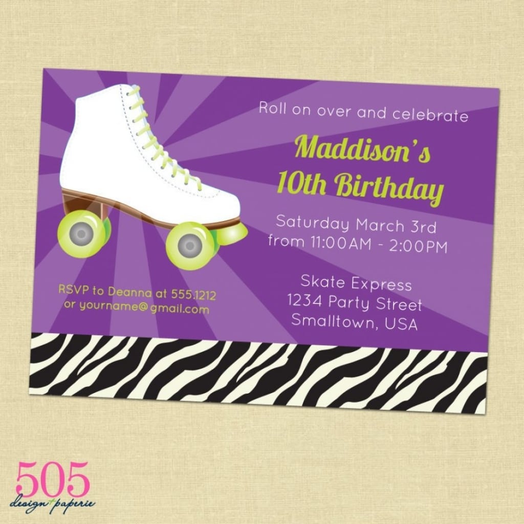 Purple Birthday Party Invitations Nice Purple Background