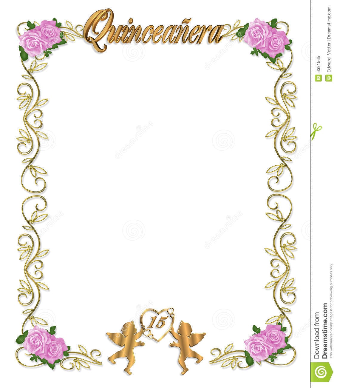 Quinceanera Invitation 15th Birthday Party Royalty Free Stock