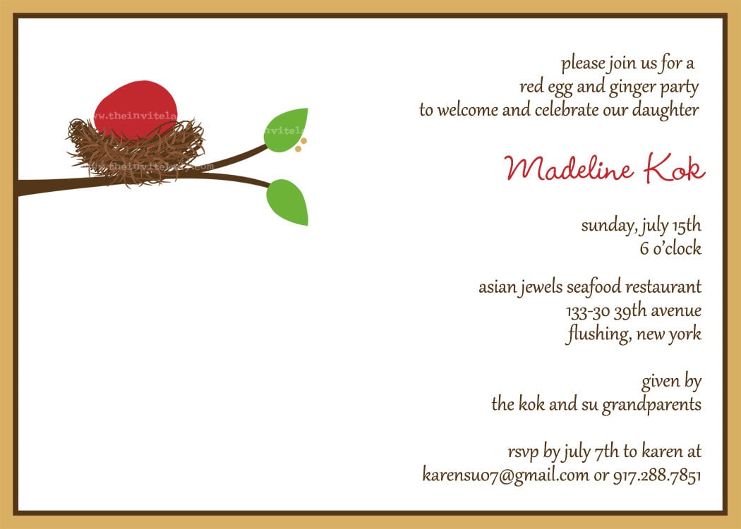 Red Egg And Ginger Party Invitations For Karensu07