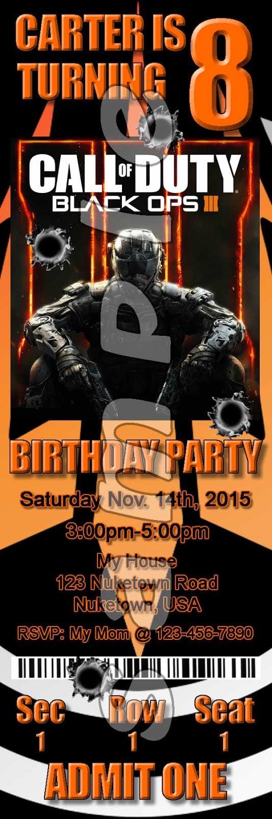 Reel Party Invitations