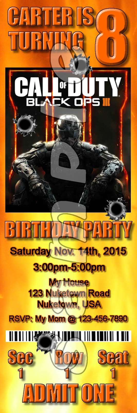 Reel Party Invitations