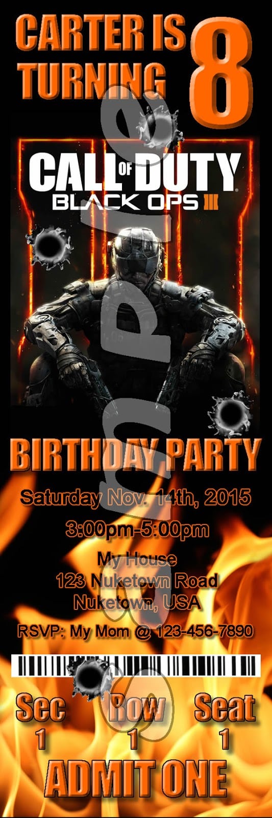 Reel Party Invitations