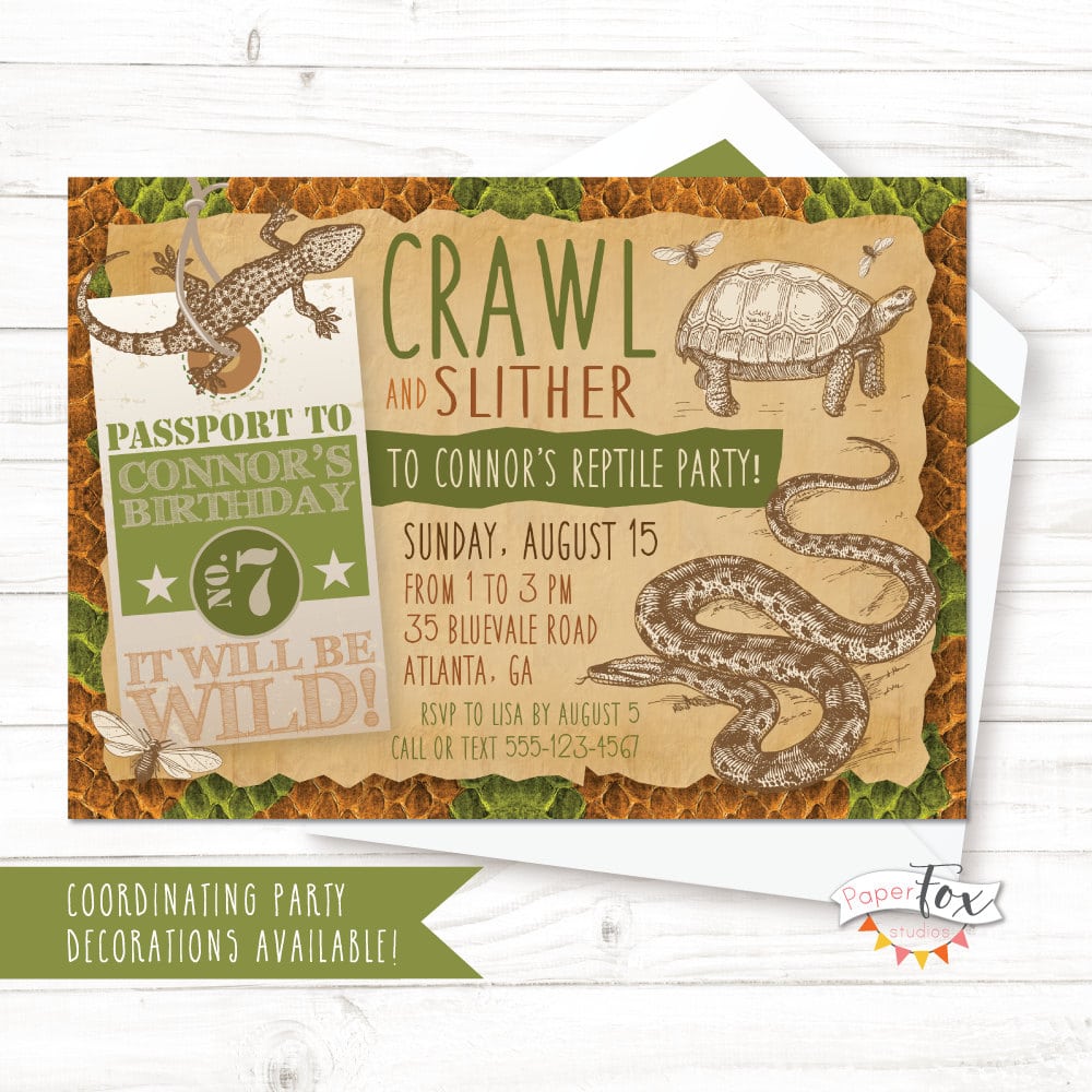 Reptile Invitation