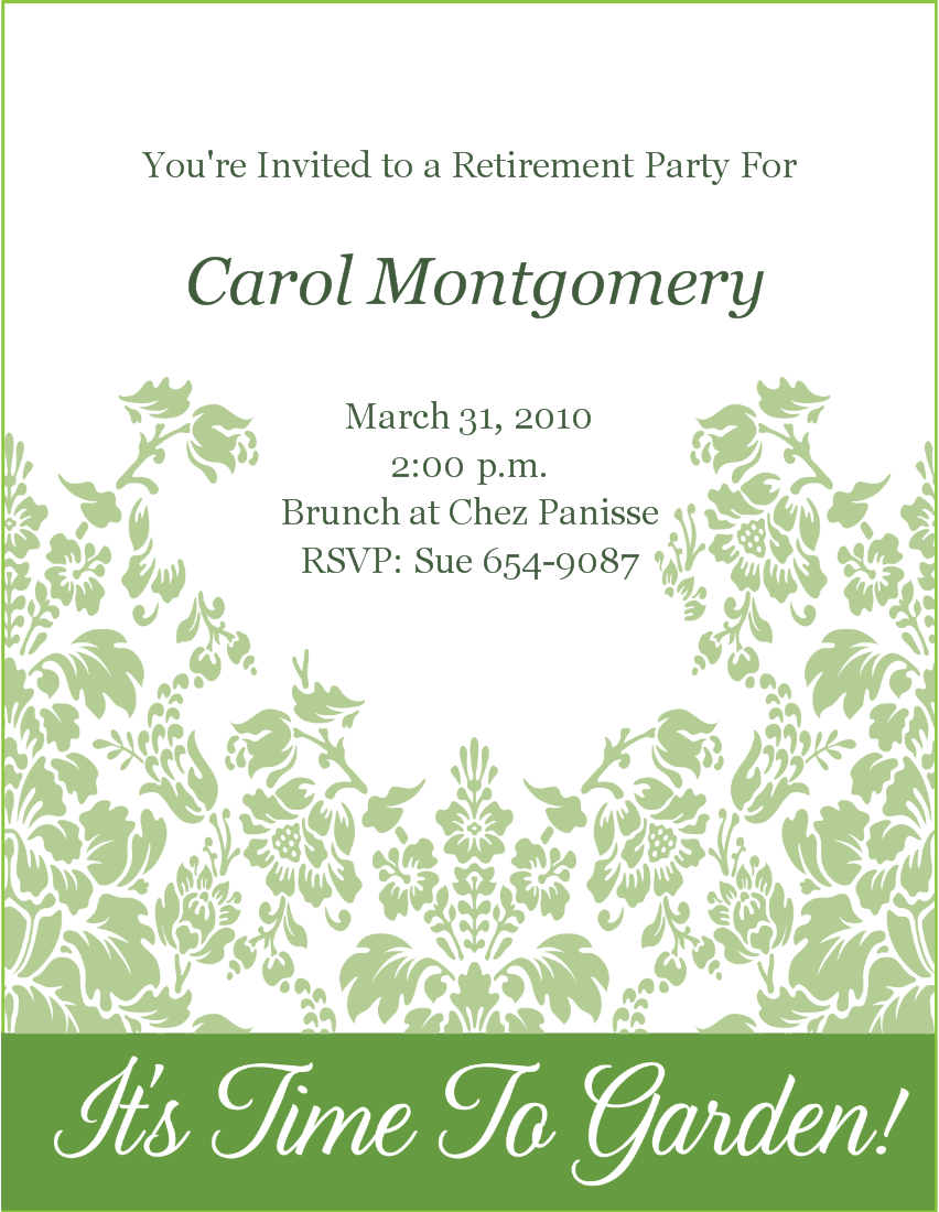 Retirement Party Invitations Template from www.itbof.com