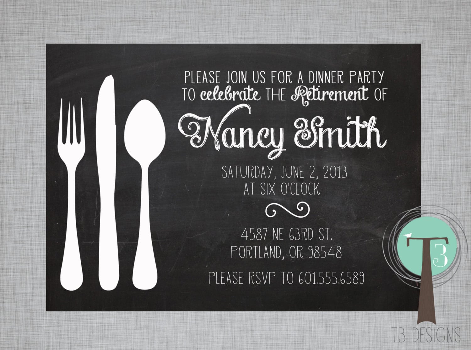 Retirement Party Invitation Dinner Party Invitation