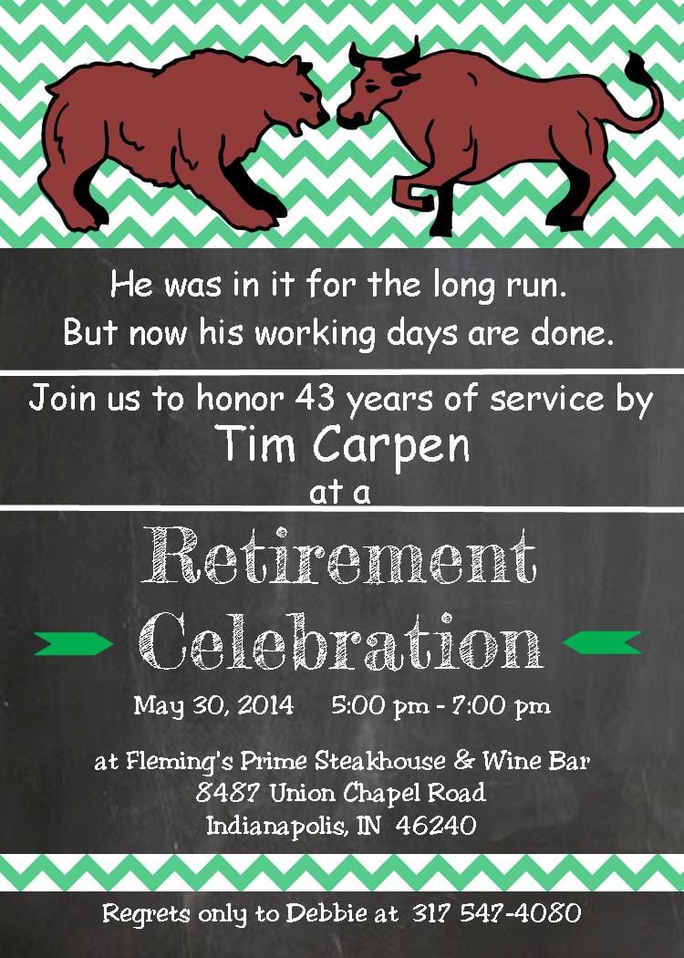 Retirement Party Invitations Custom Designed New For Spring 2017